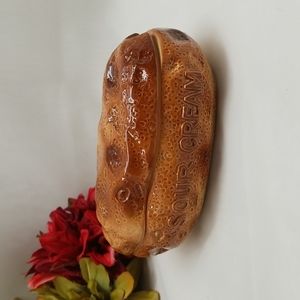 Vintage Lefton Ceramic Sour Cream Potato Serving Bowl